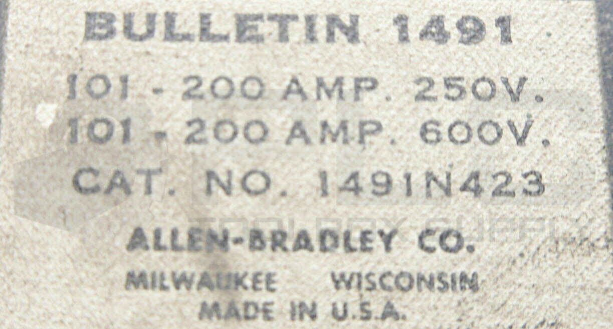 SET OF 2 ALLEN BRADLEY 1491N423 FUSE HOLDER, 200AMP 3POLE