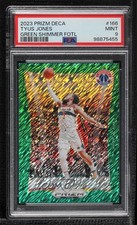 2023 Panini Prizm Deca FOTL Green Shimmer 9/12 Tyus Jones #166 PSA 9 MINT 1fl4