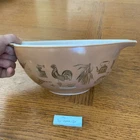 Vintage Pyrex Early Americana Cinderella 444 4 qt. Brown and Gold Mixing Bowl