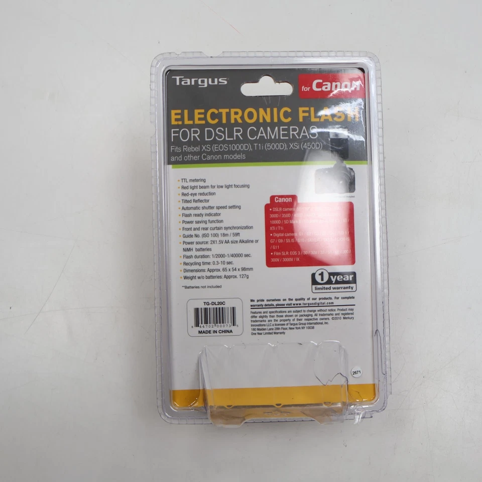 ⚡️Targus TG-DL20C Electronic Flash For Canon DSLR Cameras - Image 2 of 3