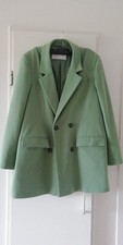 Selected Femme Oversized Blazer Jacket Light Green Jersey Lined Size UK12 UK14
