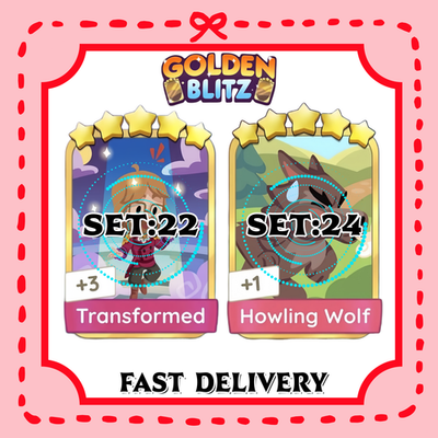 #ad Monopoly GO Golden Blitz sticker Transformed amp; Howling Wolf🚀🚀🚀 $5.68