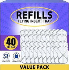 40 Pack Cartridge Refill Compatible with Zevo Flying Insect Trap Refill M364 M36