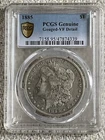 1885 Morgan Silver Dollar $1 PCGS Genuine Gouged VF Detail