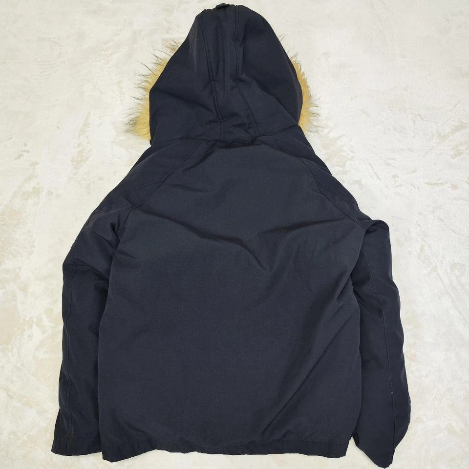 SHCOTT Black Snorkel Down Parka Jacket with Fur, Size XS - Image 2 of 4