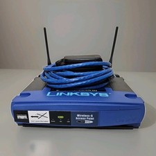 Cisco Linksys WAP54G Wireless Access Point TESTED W/ Power Adapter Wall Mount