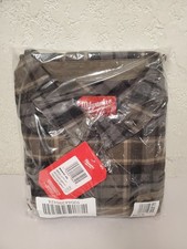  NEW WITH TAGS Milwaukee Men's 3X-Large Gray GRIDIRON Flannel Shirt M551G-3X 