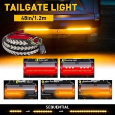 48" Inch Truck Tailgate LED Light Bar Brake Reverse Turn Signal Stop Tail Strip