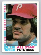 PETE ROSE 1982 Topps All Star Philadelphia Phillies