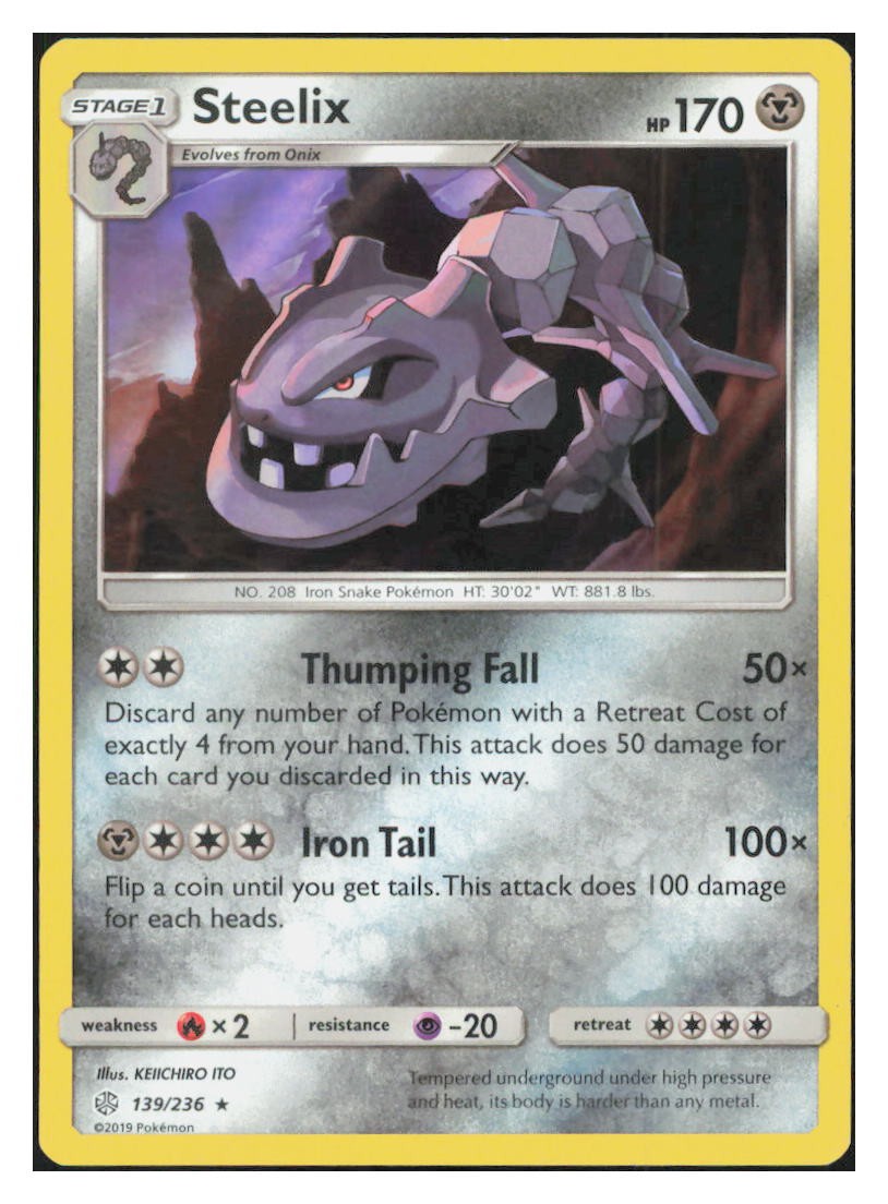 Steelix Holo Holo Rare SM - Cosmic Eclipse 139/236 LP M018