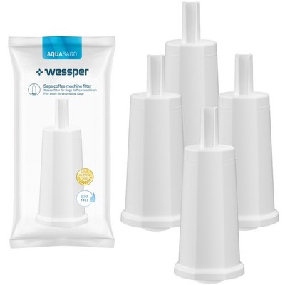 Wasserfilter für Sage Breville Kaffeemaschinen SES008 BES008 Wessper AquaSago 4x