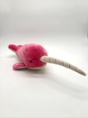 Adventure Planet Pink Narwhal Plush Stuffed Animal with Blow Hole 14 