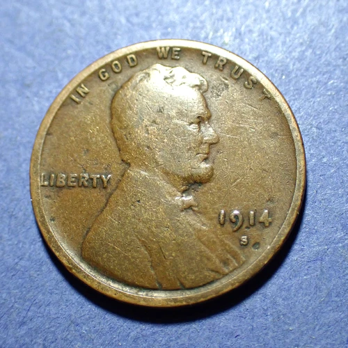 1914-S Lincoln cent  VG