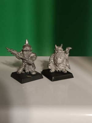 Citadel Games Workshop Choas Dwarf artillery x-2 WFB Metal Vintage Rare OOP 80s