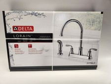 Delta Lorain Kitchen Faucet Two Handle 21716LF Chrome Fits 3 Hole Sinks New