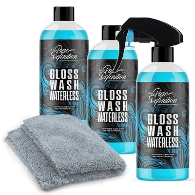 Waterless Wash Car Wax Kit High Gloss Carnauba Detailing Showroom Cleaning Shine - Image 1 of 4