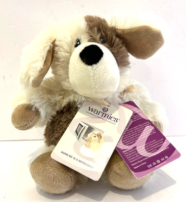 NWT Warmies Puppy Heatable Weighted Stuffed Animal Plush Lavender