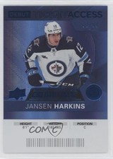 2021 Credentials 2020-21 Debut Ticket Access Blue 62/99 Jansen Harkins #77 pe8