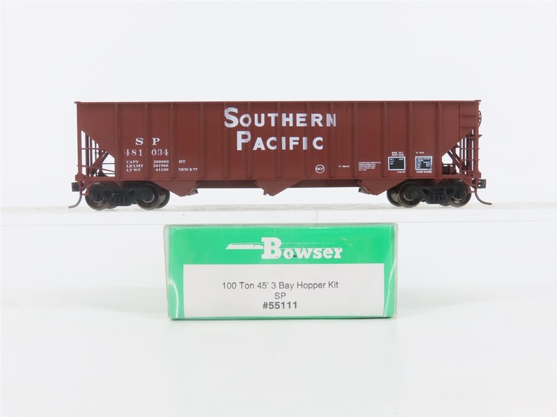HO Scale Bowser 55111 SP Southern Pacific 3-Bay Open Hopper #481034 -Upgraded