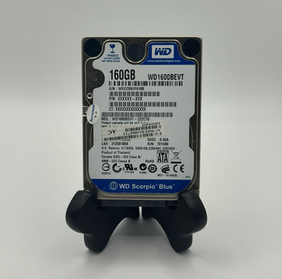 Western Digital Scorpio Blue 160GB,Internal,5400RPM,2.5'' (WD1600BEVT) HDD - 1095