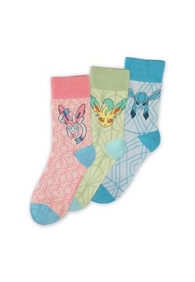 Pokemon Socken Damen Eevee Evolution multicolor Fan-Merch, Gaming, Geschenke