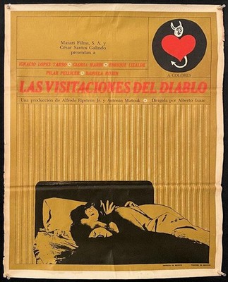 F073 ..... LAS VISITACIONES DEL DIABLO Mexican poster '68 Ignacio Lopez Tarso