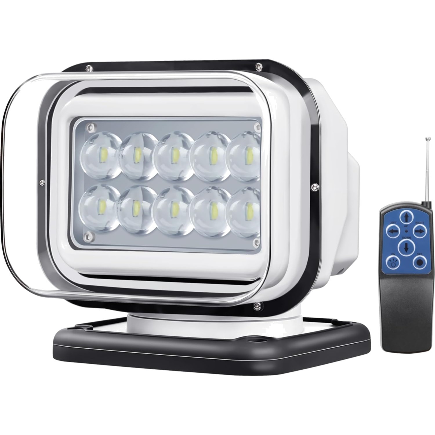 LED Searchlight Marine 50W 5000lm Remote Control 360° Rotating Waterproof