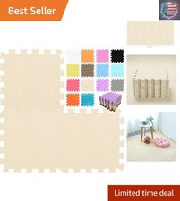 EVA Rubber 18 Tiles Interlocking Puzzle Foam Floor Mats - Baby Play Mat for P...