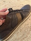 Skechers Relaxed Fit Mens 12 Brown Leather Tie Sneakers Foam 63619 Stripes — photo 1