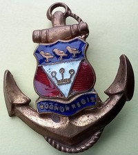 Vintage Bognor Regis Nautical Brass Enamel Pin Badge