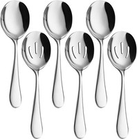 ServierlöFfel Set 6-Teilig 22 Cm Edelstahl Mit LöChern FüR Buffet Und KüChe