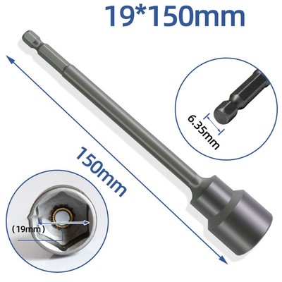 Chrome Vanadium Steel 150mm Hexagon Socket Magnetic Nut Driver Set 6mm 19mm