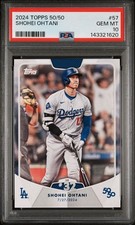 2024 Topps 50/50 Shohei Ohtani Shohei Ohtani #57 HR#32 PSA 10 GEM MINT