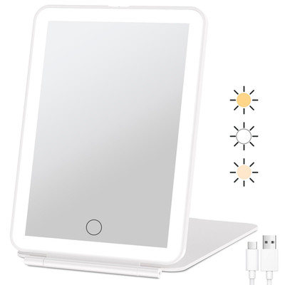 Funtouch Rechargeable Travel Makeup Mirror 72 Led Lights Portable Lighted