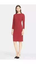 NWOT  Vince Crew Neck Knee-Length Red Dress in size XS, S