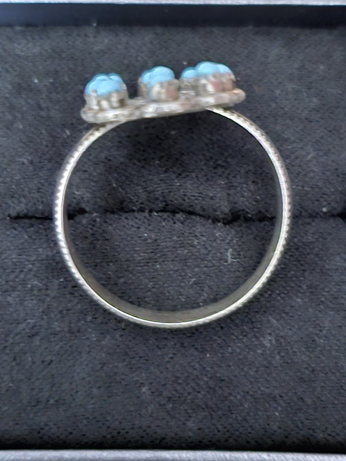 Sterling Silver Zuni Turquoise Silver Ring (Vinta… - image 8