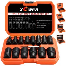 Striped Lug Nut Removal Set - 15PCS Bolt Extr...