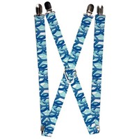 `Suspenders - 1.0`` - Peace Dots White/Blue` (Us Import) Acc Neu
