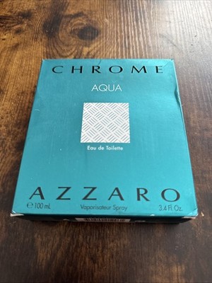 Azzaro CHROME AQUA Eau De Toilette Spray 3.4 oz 100 ml Rare NEW