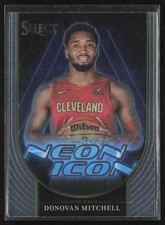 Donovan Mitchell 2023-24 Panini Select #19 Neon Icon Cavaliers Basketball Card