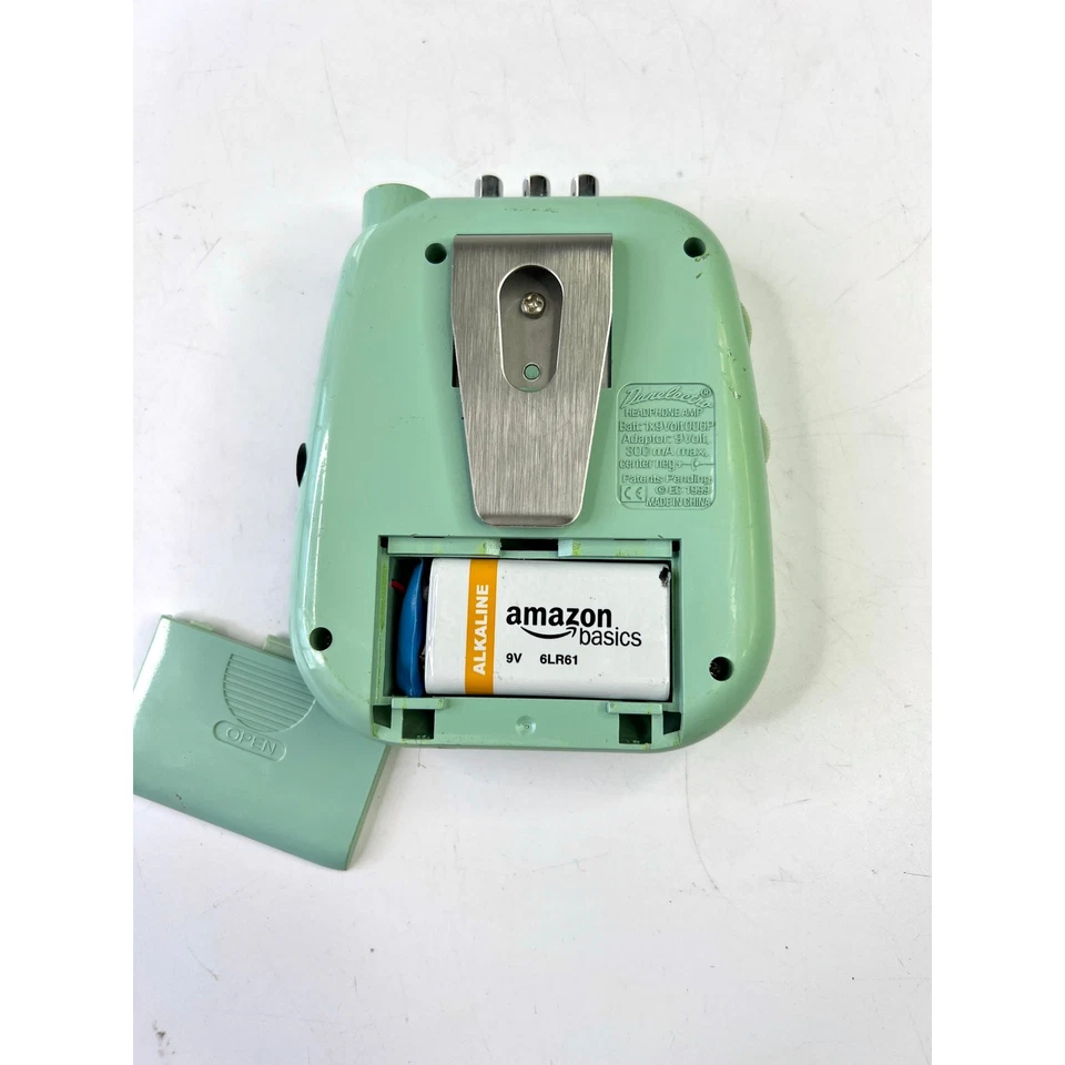 DANELECTRO HONEY TONE  Mini Headphone Amp 4" x 3.5" AQUA 1999 VERY RARE - image 4 of 4