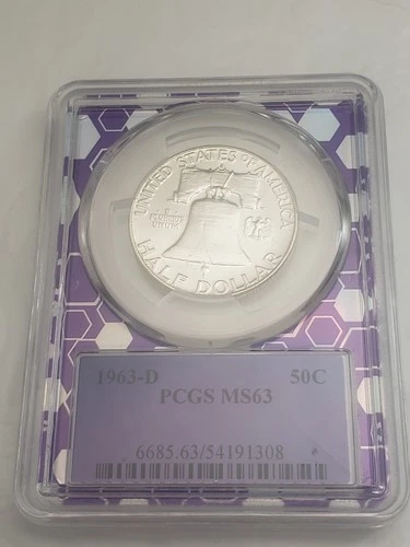 1963 D Franklin Half Dollar PCGS MS63