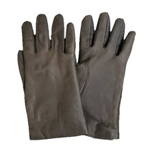 Vintage Leather Winter Gloves Women  s Lined Butter Soft Classy Chocolate Brown M