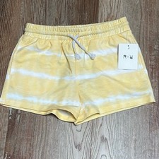 R R yellow tie-dye, elastic drawstring waist, girls shorts w/ pockets. SZ M 8-10