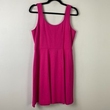 J.Crew Pink Sleeveless Strappy A-line Swing Dress M Fit & Flare Casual Preppy