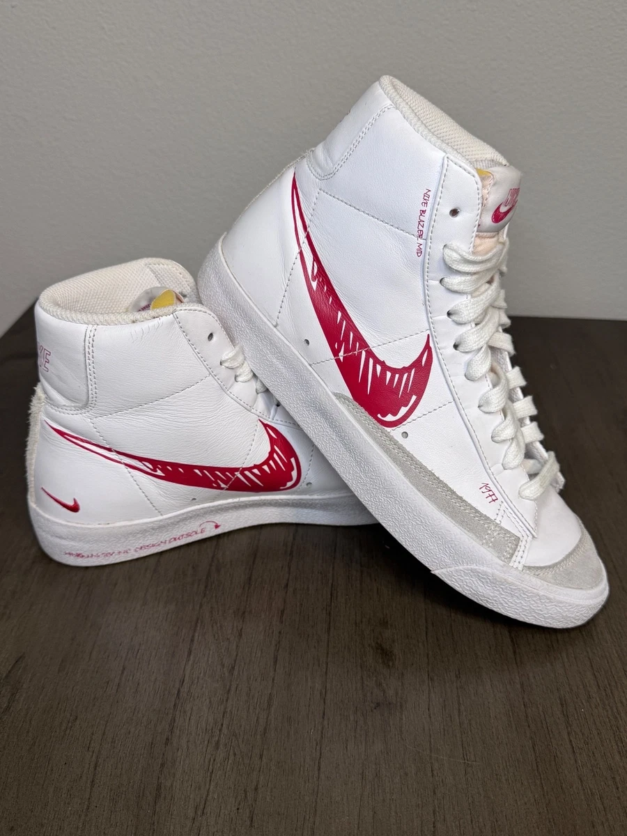 Nike Blazer 77 Mid Sketch - Red | eBay