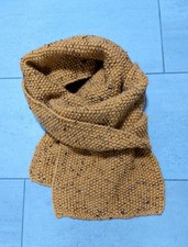 Strickschal Winterschal Handarbeit Neu Farbe Curry