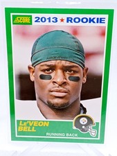 2013 Panini Score Leveon Bell Rookie Card Pittsburgh Steelers #392