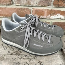 SCARPA Men’s Margarita Hiking Shoes Sneakers Size 12 Gray Suede Low Top Lace Up