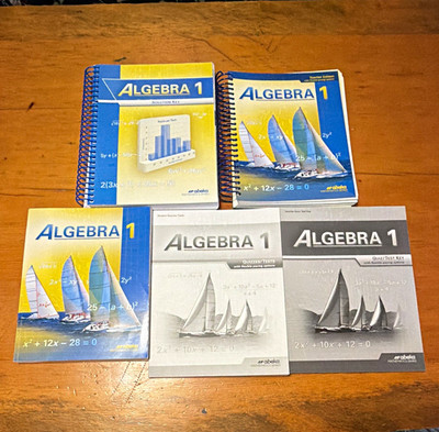 Abeka Algebra 1 Textbook Set Teacher's Edition Solution Key Quizzes & Tests